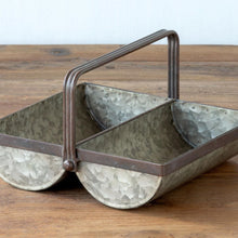 Load image into Gallery viewer, Galvanized Metal Trough Caddy