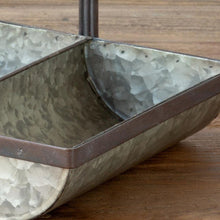 Load image into Gallery viewer, Galvanized Metal Trough Caddy