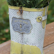 Load image into Gallery viewer, Honeycomb Metal Rainboot Planter