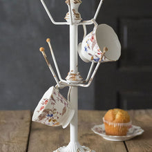 Load image into Gallery viewer, Shabby Chic Eight Hook Display Stand