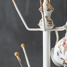 Load image into Gallery viewer, Shabby Chic Eight Hook Display Stand