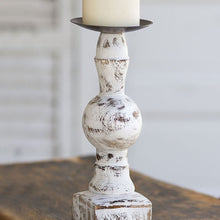 Load image into Gallery viewer, Square Base Wood Pillar Candle Holder