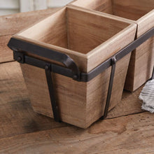 Load image into Gallery viewer, Metal Caddy With Wooden Boxes