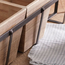 Load image into Gallery viewer, Metal Caddy With Wooden Boxes