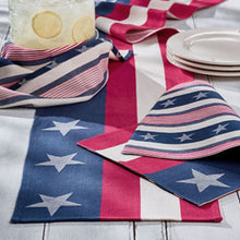 Load image into Gallery viewer, Red White & Blue Table Runner