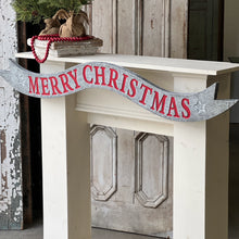 Load image into Gallery viewer, Metal Merry Christmas Banner
