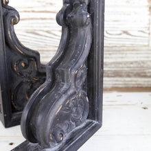 Load image into Gallery viewer, Rustic Black Wooden Corbel