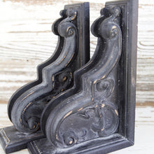 Load image into Gallery viewer, Rustic Black Wooden Corbel