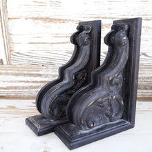 Load image into Gallery viewer, Rustic Black Wooden Corbel