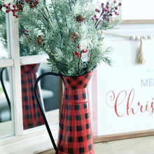 Load image into Gallery viewer, Buffalo Check Farmhouse Style Pitcher