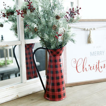 Load image into Gallery viewer, Buffalo Check Farmhouse Style Pitcher