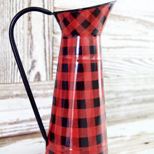 Load image into Gallery viewer, Buffalo Check Farmhouse Style Pitcher
