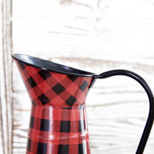 Load image into Gallery viewer, Buffalo Check Farmhouse Style Pitcher