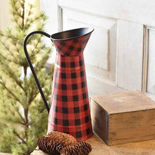 Load image into Gallery viewer, Buffalo Check Farmhouse Style Pitcher