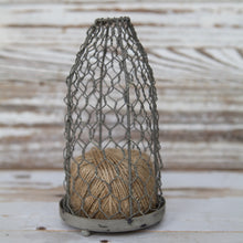 Load image into Gallery viewer, Chicken Wire Cloche With Jute