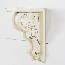 Load image into Gallery viewer, Rustic White Wooden Corbel