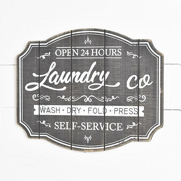 Black & White Laundry Sign