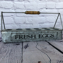Load image into Gallery viewer, Galvanized Metal Egg Caddy