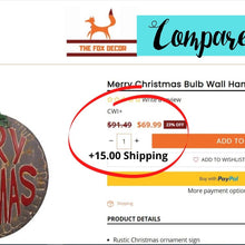 Load image into Gallery viewer, Metal Ornament Merry Christmas Sign