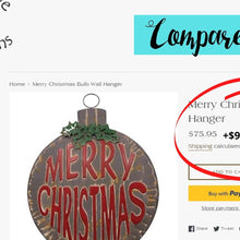 Load image into Gallery viewer, Metal Ornament Merry Christmas Sign