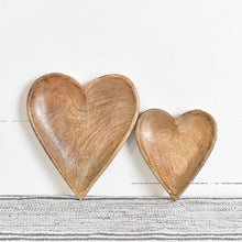 Load image into Gallery viewer, Wood Carved Heart Bowl Set
