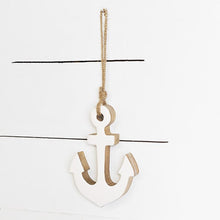 Load image into Gallery viewer, Enamelware Wood Anchor
