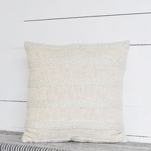 Load image into Gallery viewer, 20" Natural Stripe Pillow