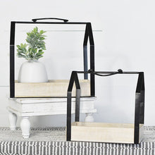 Load image into Gallery viewer, Modern Architectural Wooden Trays With Handles