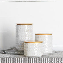 Load image into Gallery viewer, White Dot Canister Set