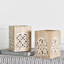 Load image into Gallery viewer, Whitewash Wood Utensil Holders