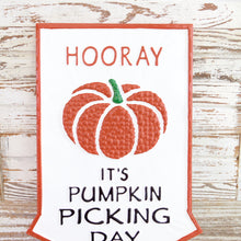 Load image into Gallery viewer, Pumpkin Picking Day Metal Wall Sign