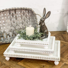 Load image into Gallery viewer, Beaded Wooden Tray Set