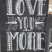 Load image into Gallery viewer, Rustic Black And White Love Towel Set