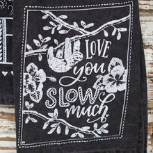Load image into Gallery viewer, Rustic Black And White Love Towel Set