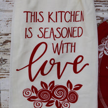 Load image into Gallery viewer, Red Love Themed Kitchen Towel Sets
