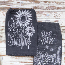 Load image into Gallery viewer, Rustic Black And White Spring & Summer Towel Set