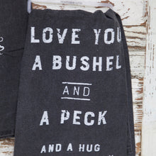 Load image into Gallery viewer, Rustic Black And White Love Towel Set