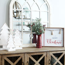 Load image into Gallery viewer, White Wooden Christmas Tree Set