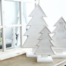 Load image into Gallery viewer, White Wooden Christmas Tree Set