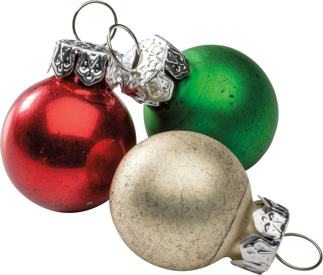 Multi Balls Glass Ornament Set