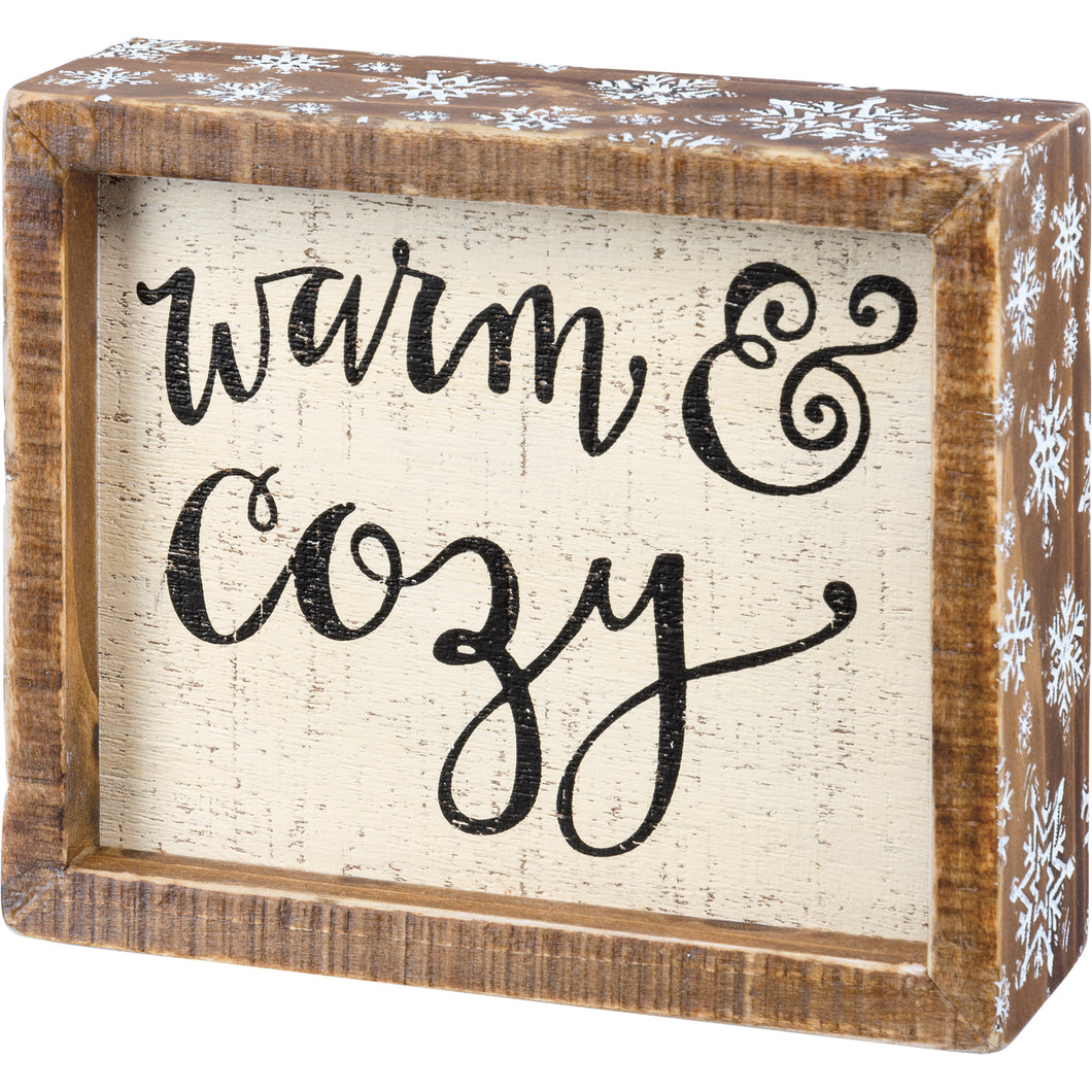 Warm & Cozy Inset Box Sign