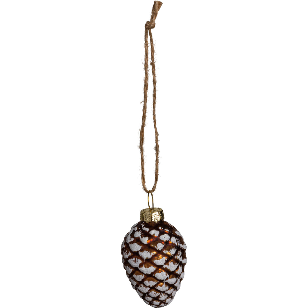 Pinecone Glass Ornament