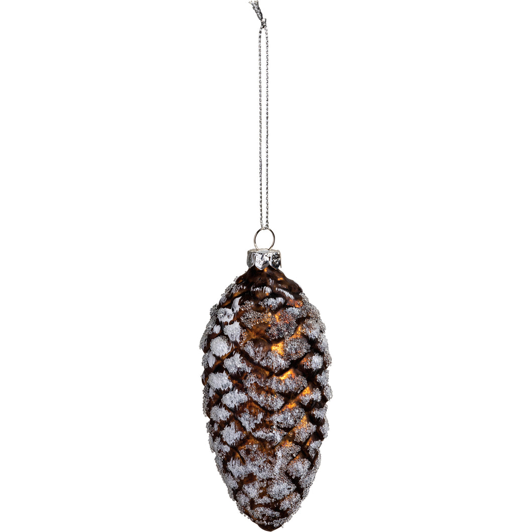 Large Pinecone Glass Ornament