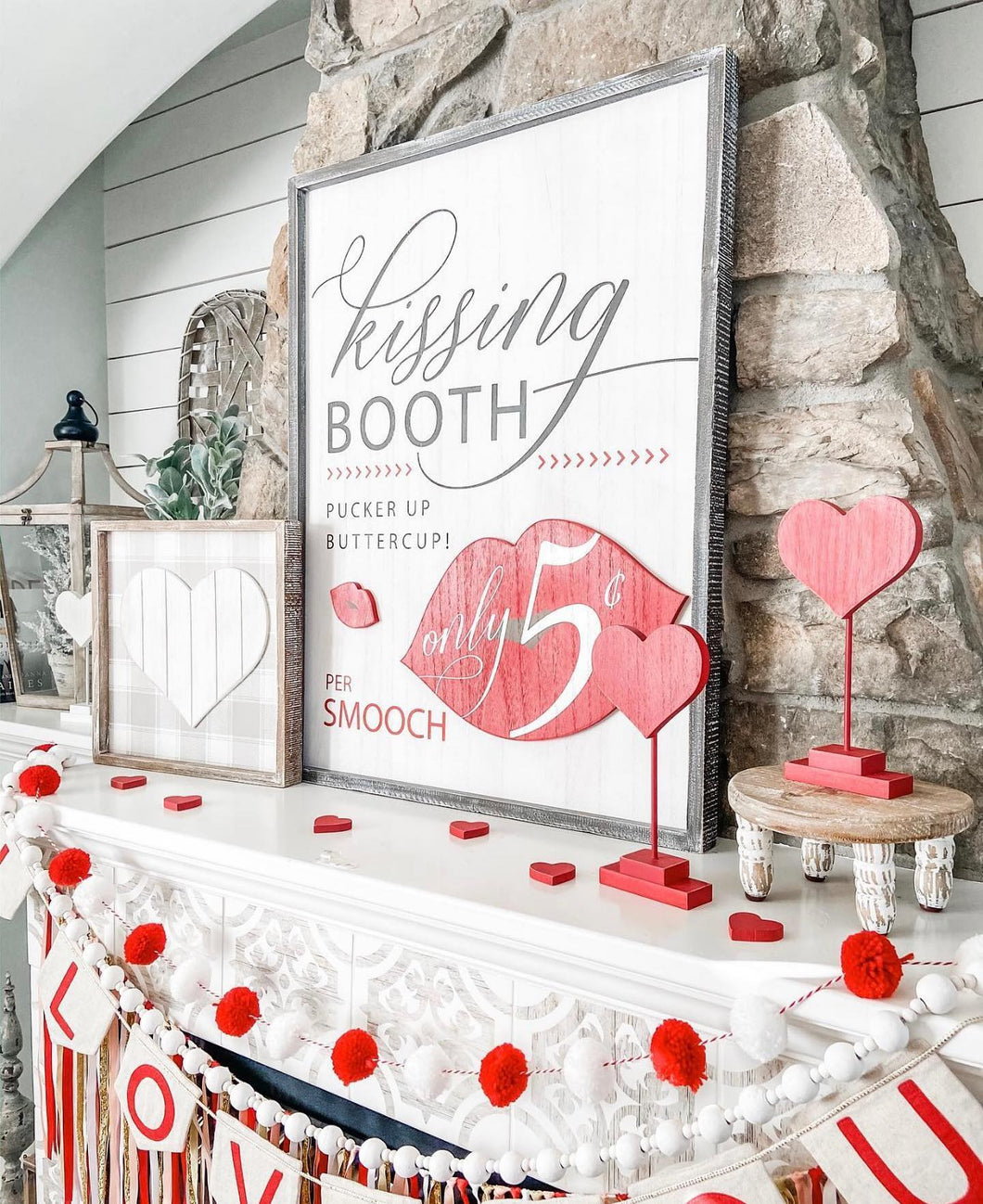 Double Sided Kissing Booth Sign