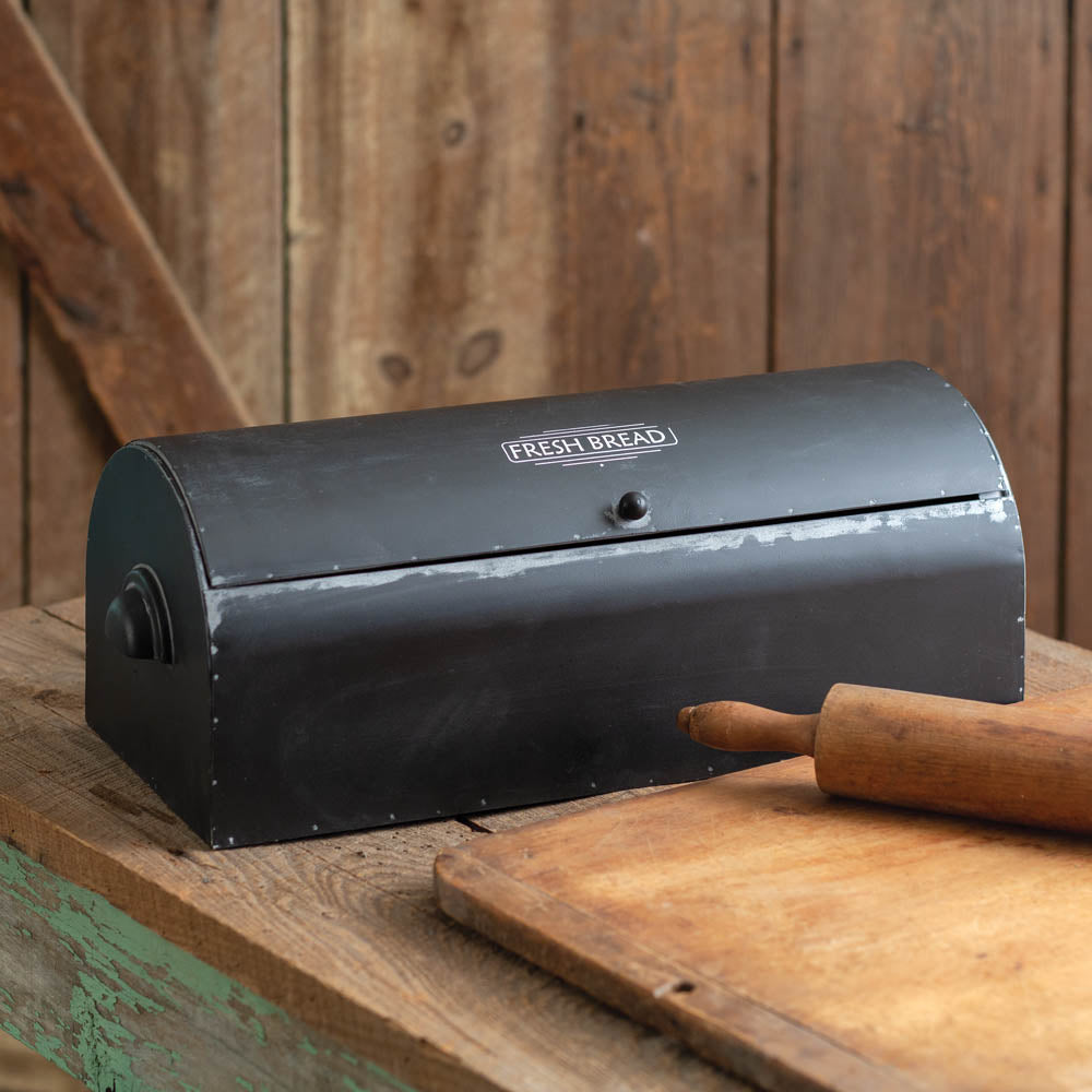 Black Vintage Bread Box