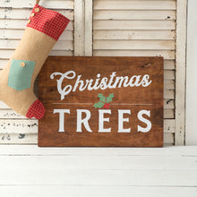 Load image into Gallery viewer, Christmas Trees Wooden Wall Sign
