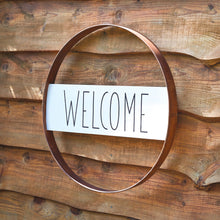 Load image into Gallery viewer, Welcome Rustic Metal Sign
