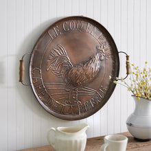 Load image into Gallery viewer, Copper Wall Hanging Rooster Tray
