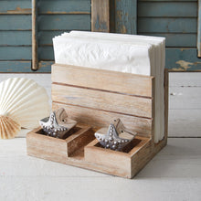 Load image into Gallery viewer, Starfish Salt, Pepper, and Napkin Holder
