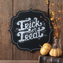 Load image into Gallery viewer, Trick Or Treat Halloween Plaque
